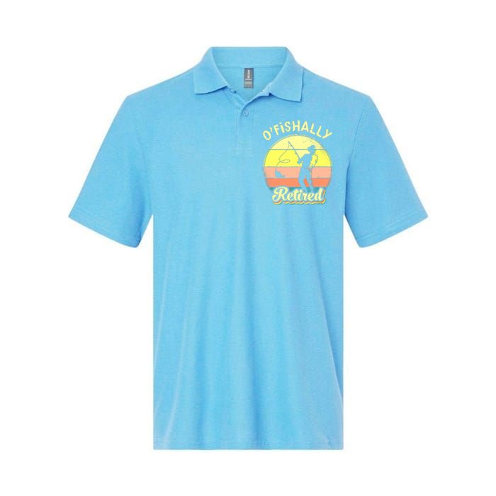 Ofishally Retired Fishing Retirement Softstyle Adult Sport Polo