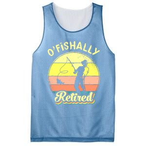 Ofishally Retired Fishing Retirement Mesh Reversible Basketball Jersey Tank