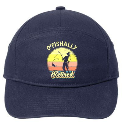 Ofishally Retired Fishing Retirement 7-Panel Snapback Hat