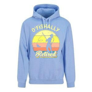 Ofishally Retired Fishing Retirement Unisex Surf Hoodie