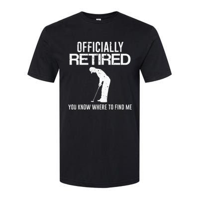 Officially Retired Gift Golf Dad Golfing Retirement Golfer Softstyle CVC T-Shirt