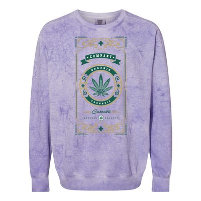 Organic Cannabis Medical Marijuana Colorblast Crewneck Sweatshirt