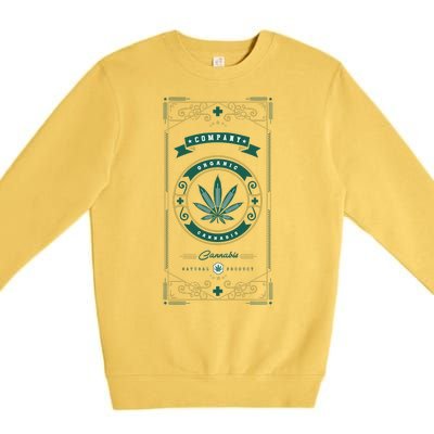 Organic Cannabis Medical Marijuana Premium Crewneck Sweatshirt