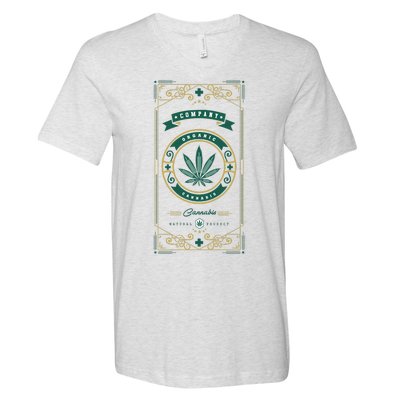 Organic Cannabis Medical Marijuana V-Neck T-Shirt