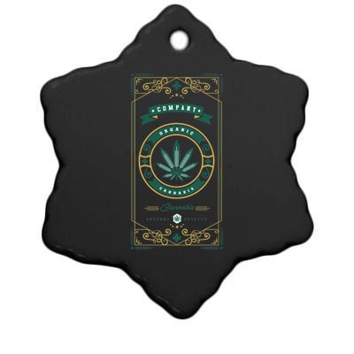 Organic Cannabis Medical Marijuana Ceramic Star Ornament