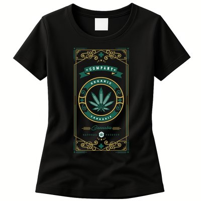 Organic Cannabis Medical Marijuana Womens T-Shirt