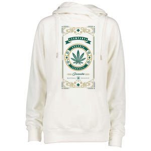 Organic Cannabis Medical Marijuana Womens Funnel Neck Pullover Hood