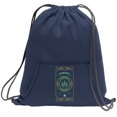 Organic Cannabis Medical Marijuana Sweatshirt Cinch Pack Bag