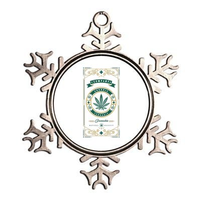 Organic Cannabis Medical Marijuana Metallic Star Ornament