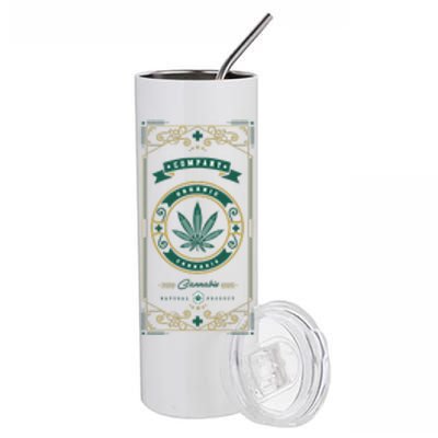 Organic Cannabis Medical Marijuana Stainless Steel Tumbler