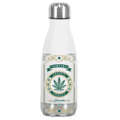 Organic Cannabis Medical Marijuana Stainless Steel Insulated Water Bottle