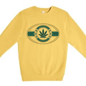 Organic Cannabis Medical Marijuana Gold Seal Premium Crewneck Sweatshirt