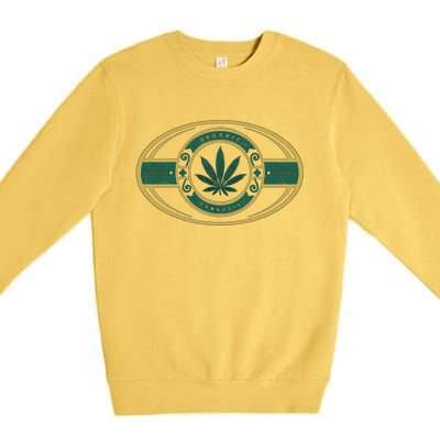 Organic Cannabis Medical Marijuana Gold Seal Premium Crewneck Sweatshirt