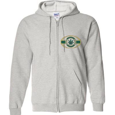 Organic Cannabis Medical Marijuana Gold Seal Full Zip Hoodie