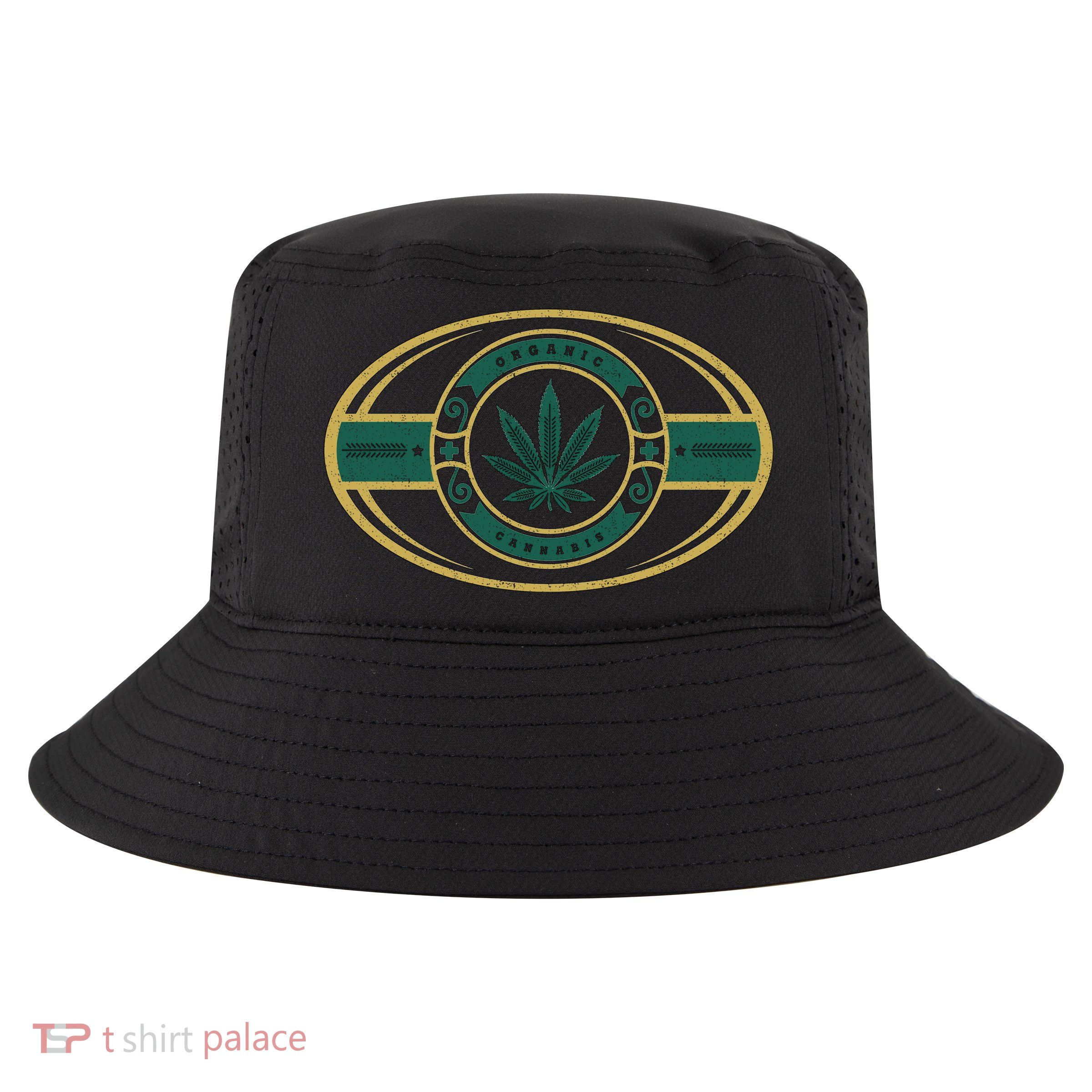 Organic Cannabis Medical Marijuana Gold Seal Cool Comfort Performance Bucket Hat