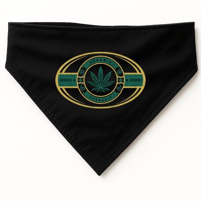 Organic Cannabis Medical Marijuana Gold Seal USA-Made Doggie Bandana