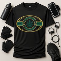 Organic Cannabis Medical Marijuana Gold Seal Performance Shirt