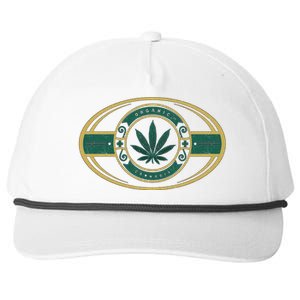 Organic Cannabis Medical Marijuana Gold Seal Snapback Five-Panel Rope Hat