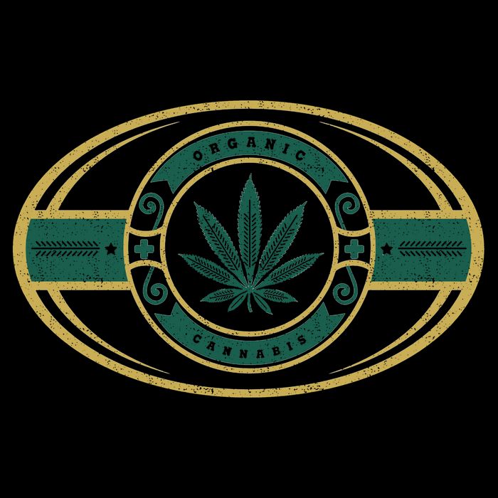 Organic Cannabis Medical Marijuana Gold Seal Flatbill Hat