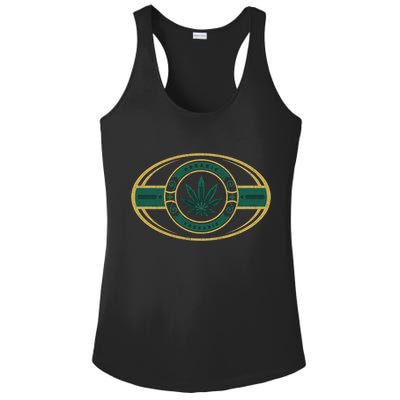 Organic Cannabis Medical Marijuana Gold Seal Ladies PosiCharge Competitor Racerback Tank