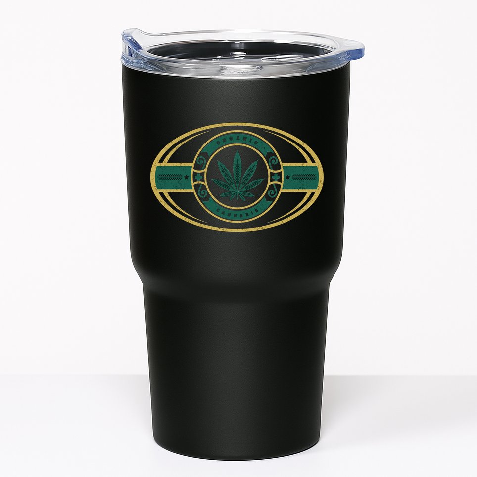 Organic Cannabis Medical Marijuana Gold Seal Tumbler