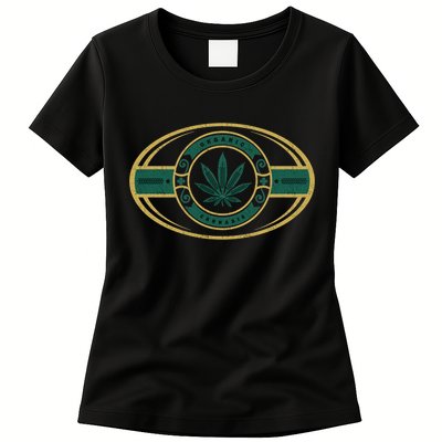 Organic Cannabis Medical Marijuana Gold Seal Women's T-Shirt