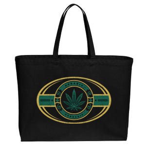 Organic Cannabis Medical Marijuana Gold Seal Cotton Canvas Jumbo Tote