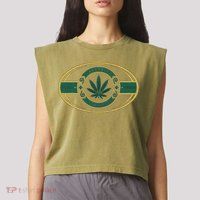 Organic Cannabis Medical Marijuana Gold Seal Garment-Dyed Women's Muscle Tee