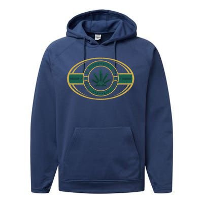 Organic Cannabis Medical Marijuana Gold Seal Performance Fleece Hoodie