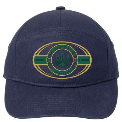 Organic Cannabis Medical Marijuana Gold Seal 7-Panel Snapback Hat