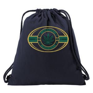 Organic Cannabis Medical Marijuana Gold Seal Drawstring Bag