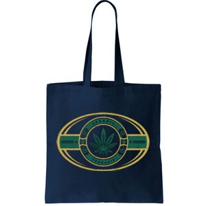 Organic Cannabis Medical Marijuana Gold Seal Tote Bag