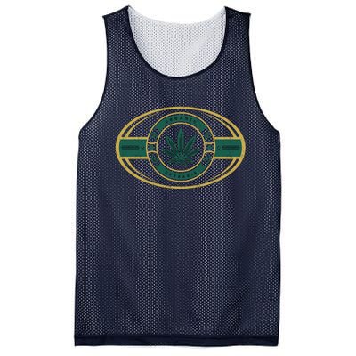 Organic Cannabis Medical Marijuana Gold Seal Mesh Reversible Basketball Jersey Tank