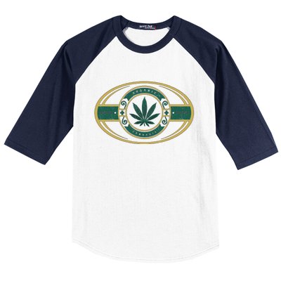 Organic Cannabis Medical Marijuana Gold Seal Baseball Sleeve Shirt