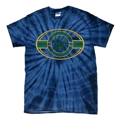 Organic Cannabis Medical Marijuana Gold Seal Tie-Dye T-Shirt