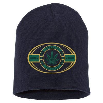 Organic Cannabis Medical Marijuana Gold Seal Short Acrylic Beanie