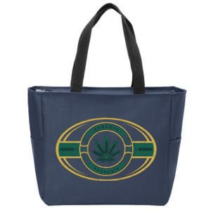 Organic Cannabis Medical Marijuana Gold Seal Zip Tote Bag