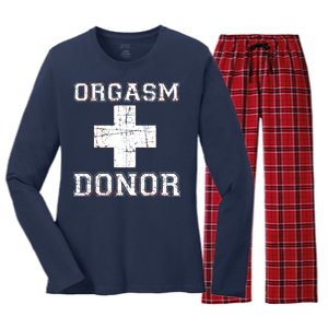 Orgasm Donor Women's Long Sleeve Flannel Pajama Set 