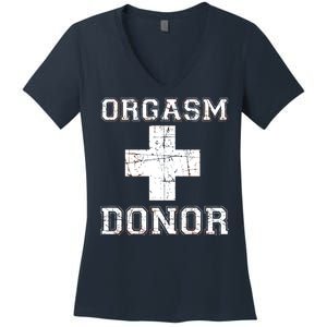 Orgasm Donor Women's V-Neck T-Shirt