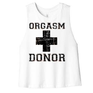 Orgasm Donor Women's Racerback Cropped Tank