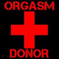 Orgasm Donor Red Imprint Poster