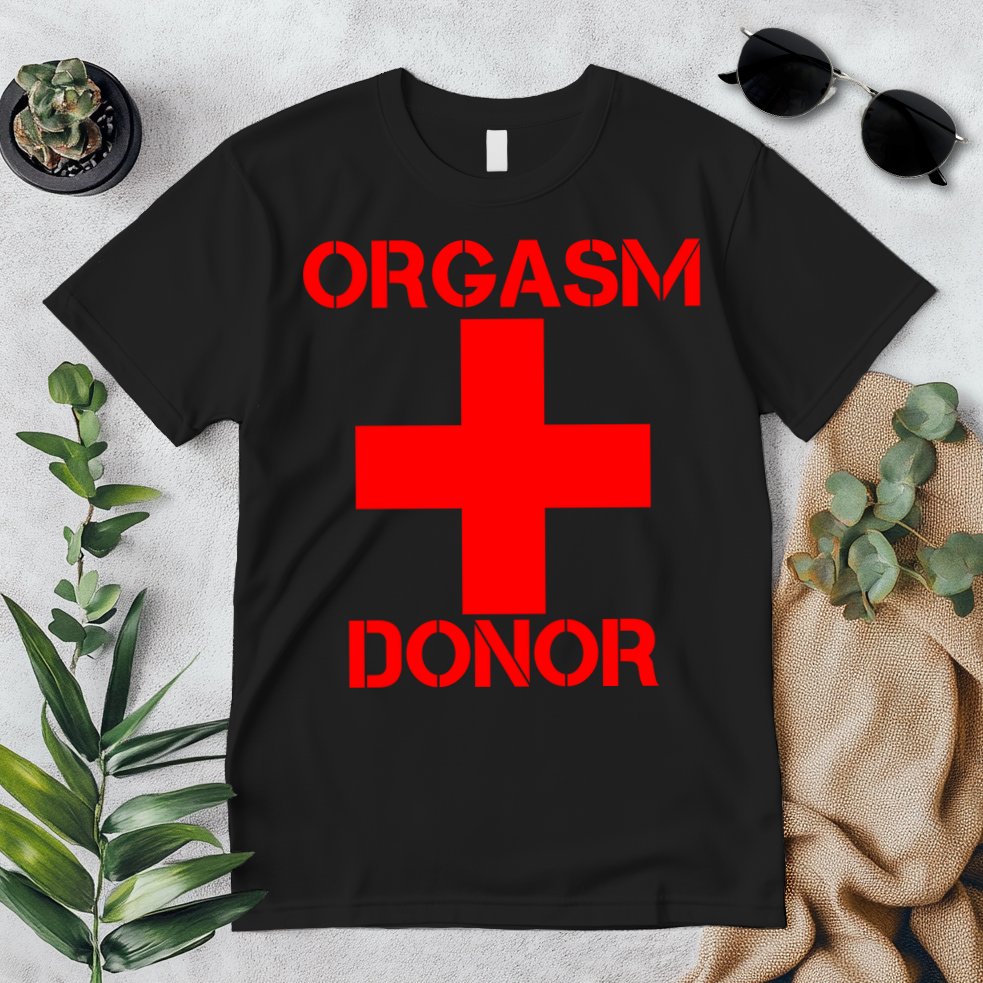 Orgasm Donor Red Imprint Premium T-Shirt