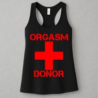 Orgasm Donor Red Imprint Womens Tank Top