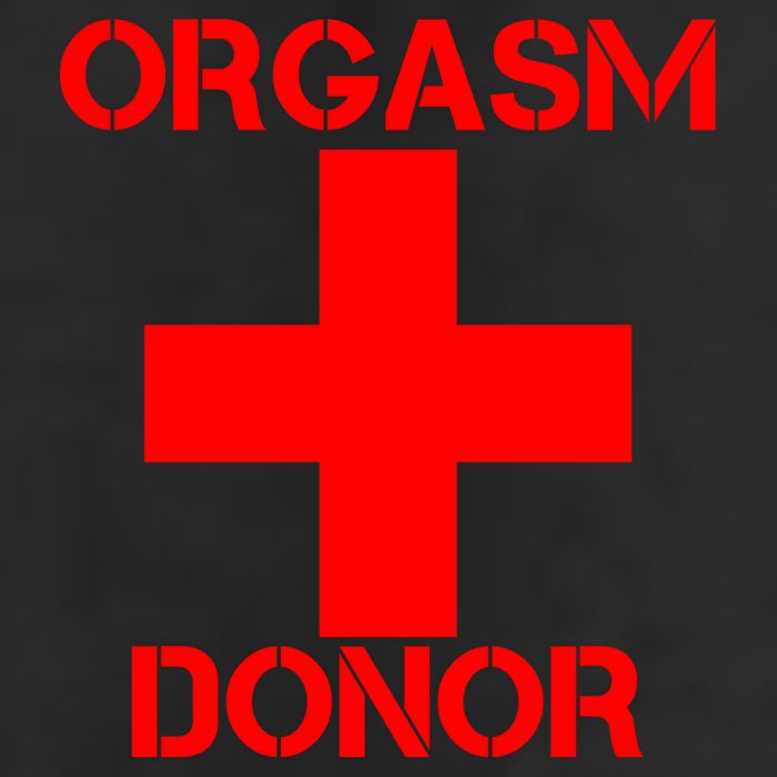 Orgasm Donor Red Imprint Golf Towel
