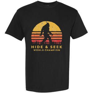 Original Retro Hide & Seek World Champ Bigfoot Sun Graphic Garment-Dyed Heavyweight T-Shirt