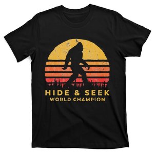 Original Retro Hide & Seek World Champ Bigfoot Sun Graphic T-Shirt