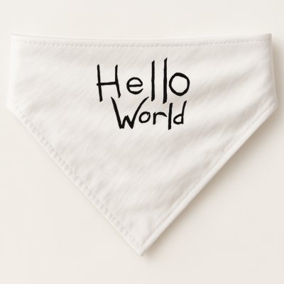 Omnis Robotman 'hello World' Men's Blue Cotton 100  USA-Made Doggie Bandana