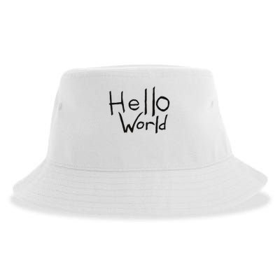 Omnis Robotman 'hello World' Men's Blue Cotton 100  Sustainable Bucket Hat