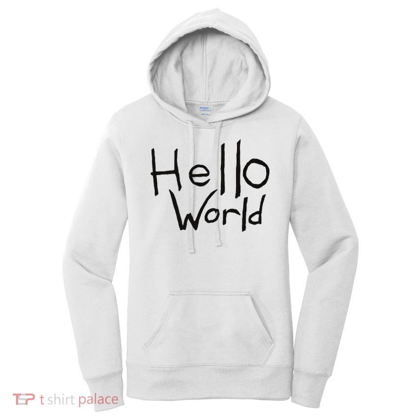 Omnis Robotman 'hello World' Men's Blue Cotton 100  Women's Pullover Hoodie
