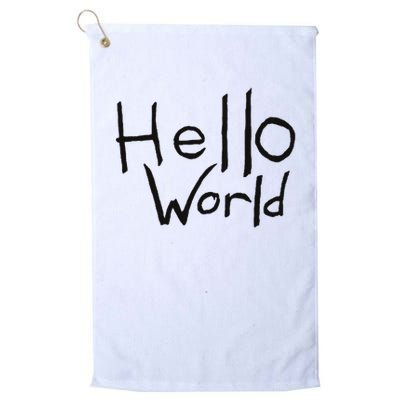 Omnis Robotman 'hello World' Men's Blue Cotton 100  Golf Towel